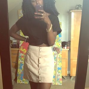 H&M blush pink snap button mini.